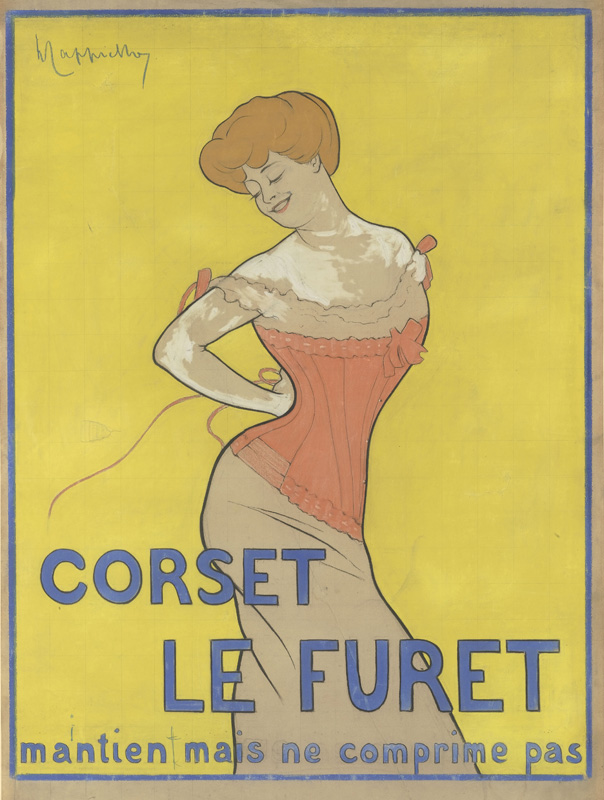 Maquette publicitaire : Corset Le Furet