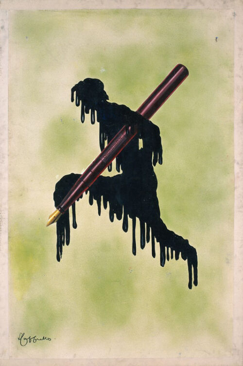 Maquette publicitaire : Encre stylo