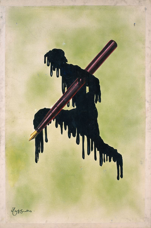 Maquette publicitaire : Encre stylo