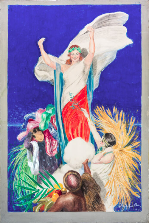 Maquette publicitaire : Exposition Coloniale Marseille 1922