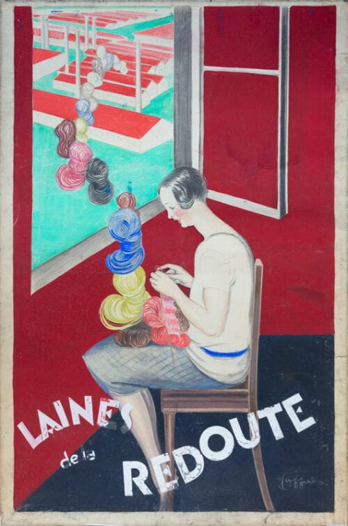 Maquette publicitaire : Laines de la Redoute