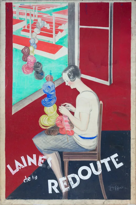 Maquette publicitaire : Laines de la Redoute