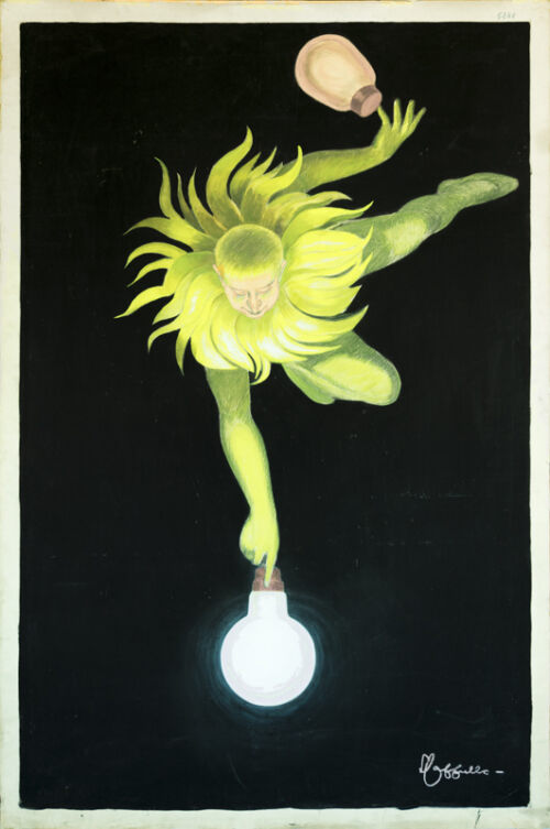 Maquette publicitaire : Lampe électrique