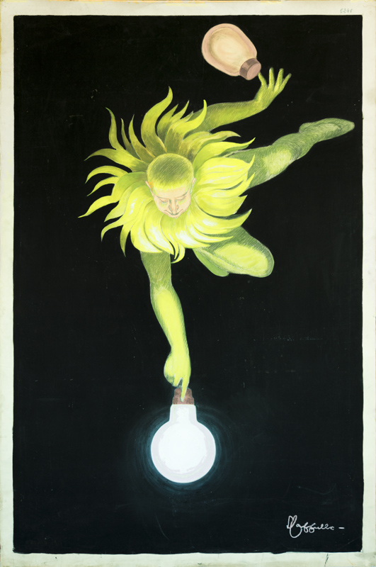 Advertising sketch photo: Electric lamp