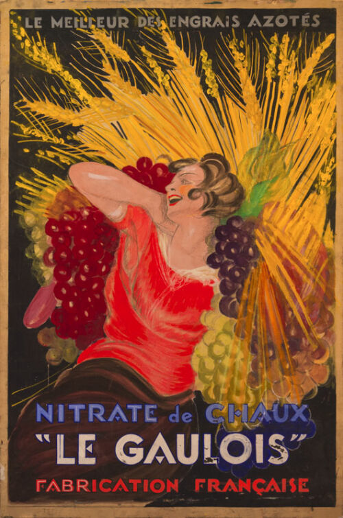 Maquette publicitaire : Nitrate de Chaux "Le Gaulois"