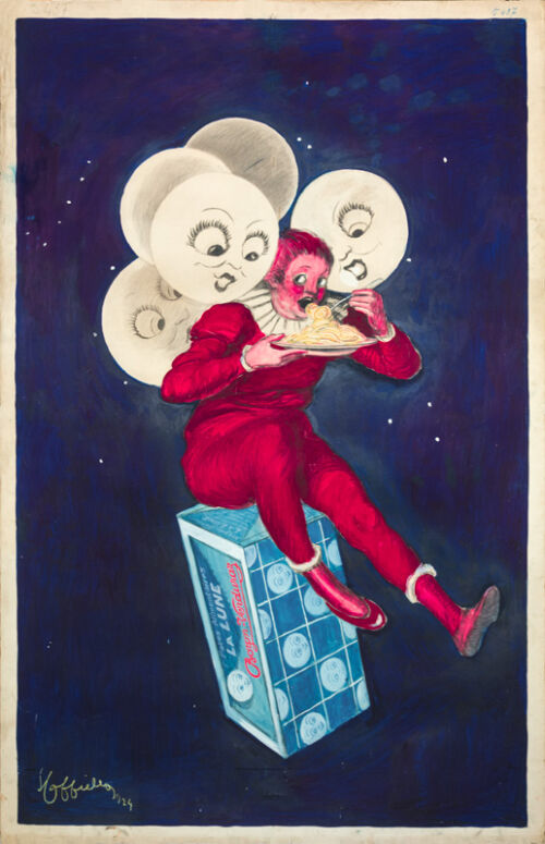 Maquette publicitaire : Pâtes La Lune