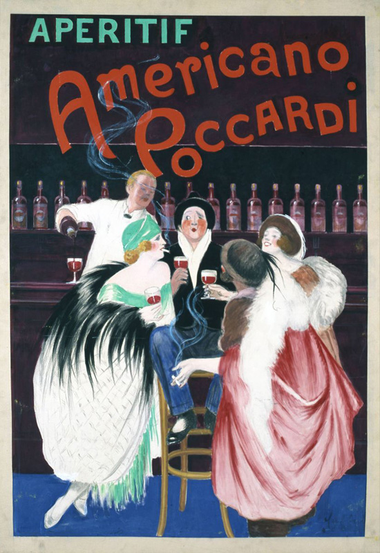 Advertising maquette: Poccardi / Americano Aperitif