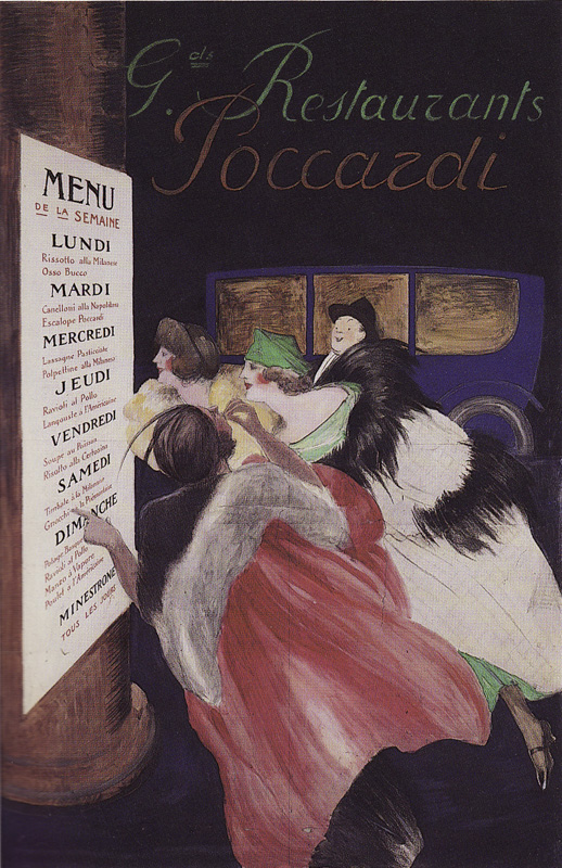 Advertising maquette: Poccardi / Major Restaurants