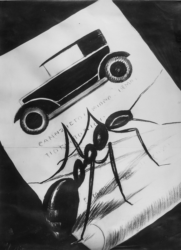 Advertising sketch photo: Car on credit