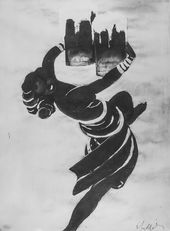 Photo d'esquisse publicitaire : Bière blonde