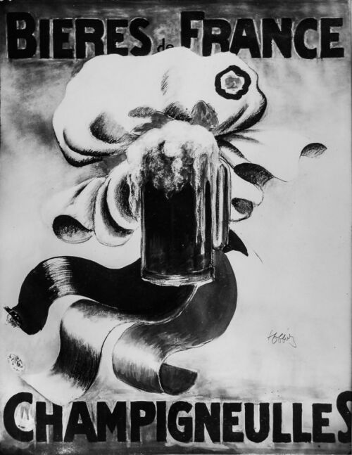 Photo d'esquisse publicitaire : Bière blonde