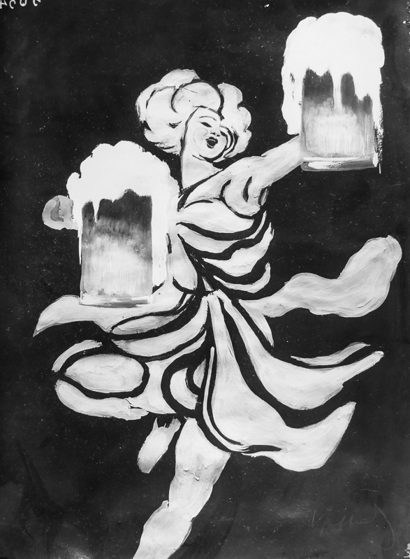 Photo d'esquisse publicitaire : Bière brune