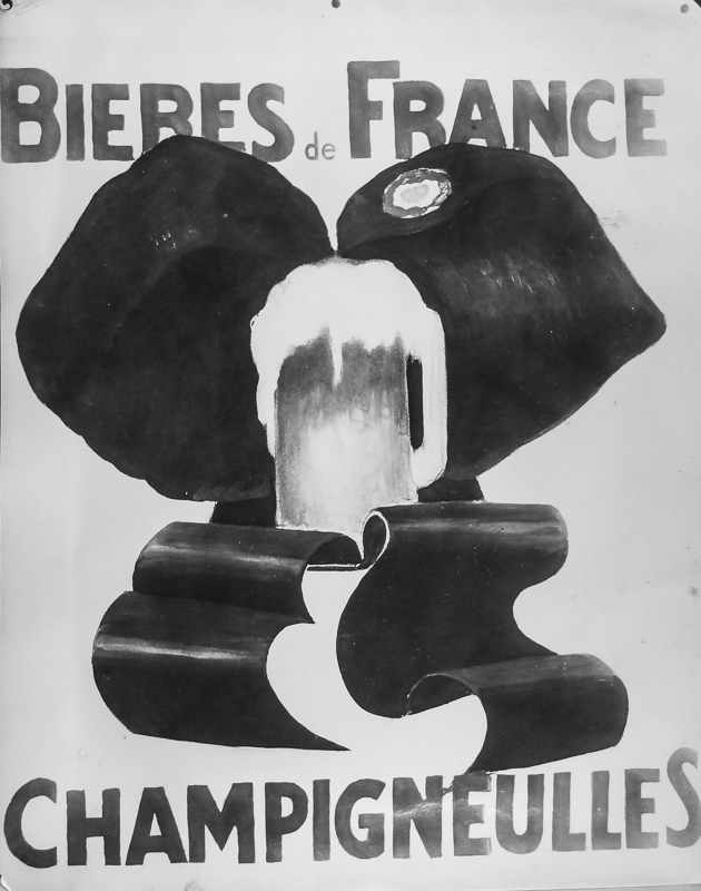 Photo d'esquisse publicitaire : Bière brune