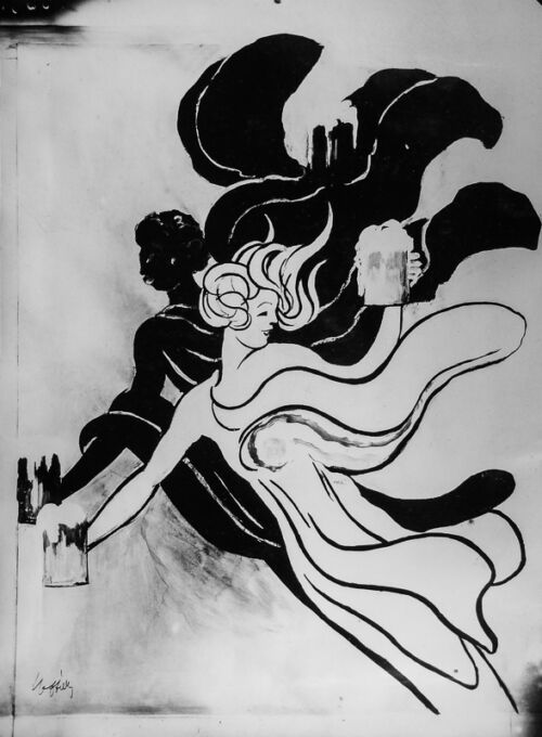 Photo d'esquisse publicitaire : Bières brunes et blondes