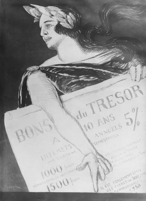 Photo d'esquisse publicitaire : Bons du Trésor