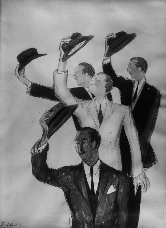 Advertising sketch photo: Borsalino