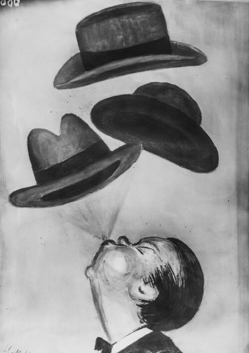 Photo d'esquisse publicitaire : Chapeaux Borsalino