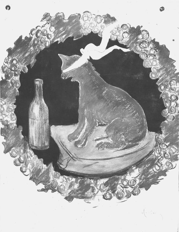 Advertising sketch photo: Cat with blindfolded eyes