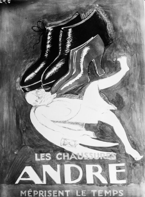 Photo d'esquisse publicitaire : Chaussures André