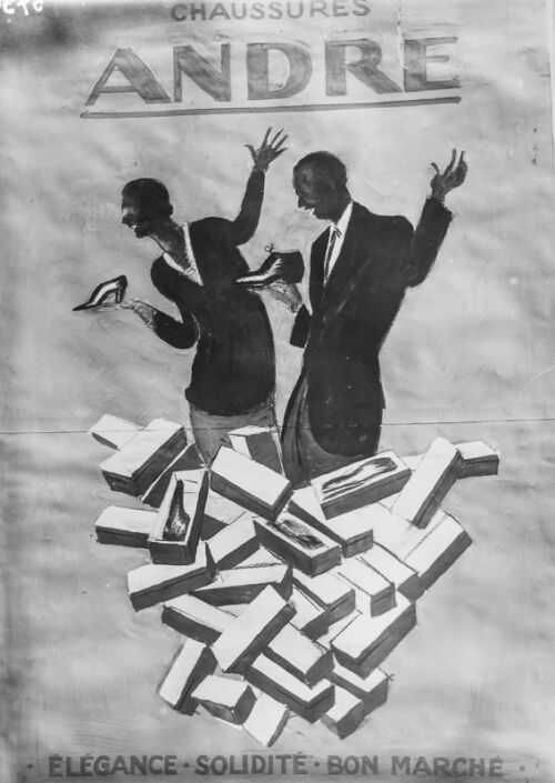 Photo d'esquisse publicitaire : Chaussures André