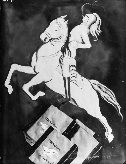 Photo d'esquisse publicitaire : Cigarettes Dragon