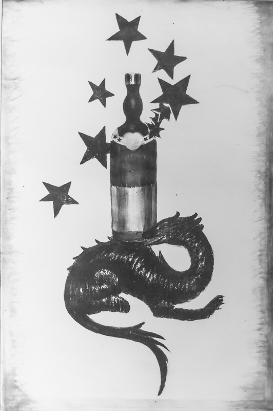 Advertising sketch photo: Cognac