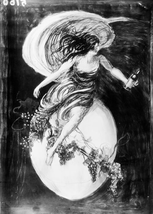 Photo d'esquisse publicitaire : Cognac aux œufs