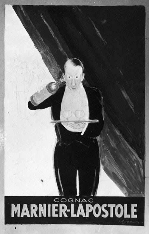 Photo d'esquisse publicitaire : Cognac Marnier-Lapostole