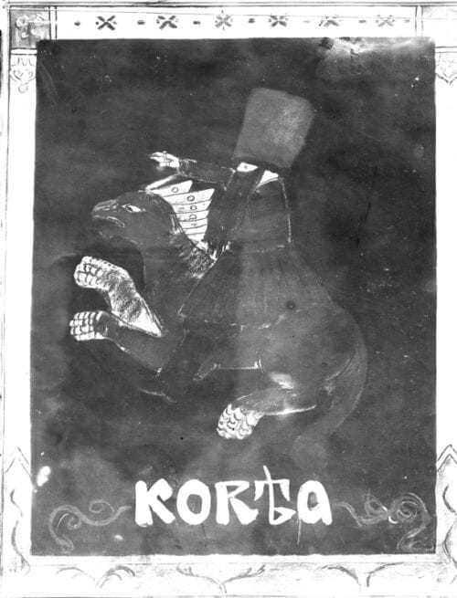 Photo d'esquisse publicitaire : Cosaque