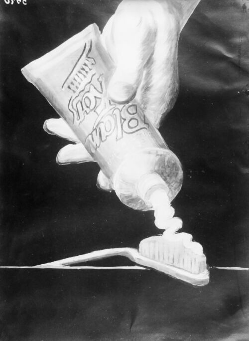 Photo d'esquisse publicitaire : Dentifrice