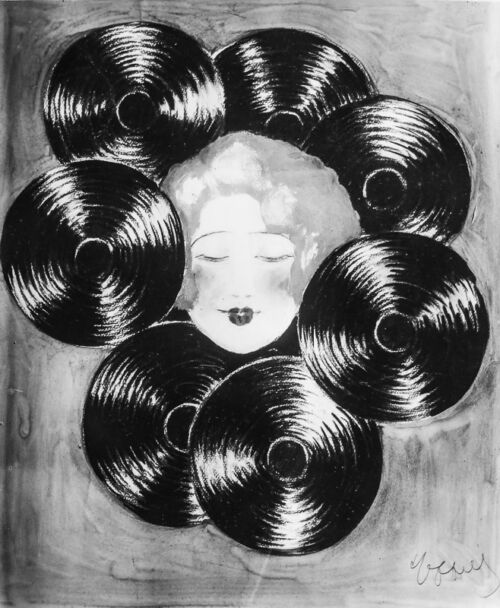 Photo d'esquisse publicitaire : Disques - Phonos