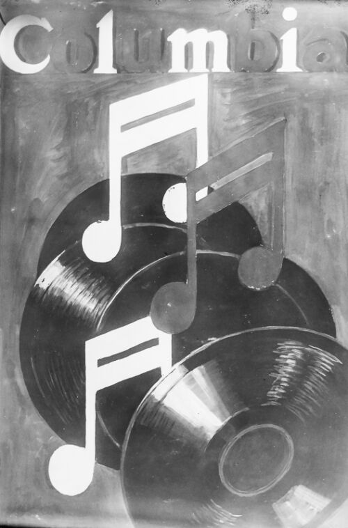 Photo d'esquisse publicitaire : Disques - Phonos