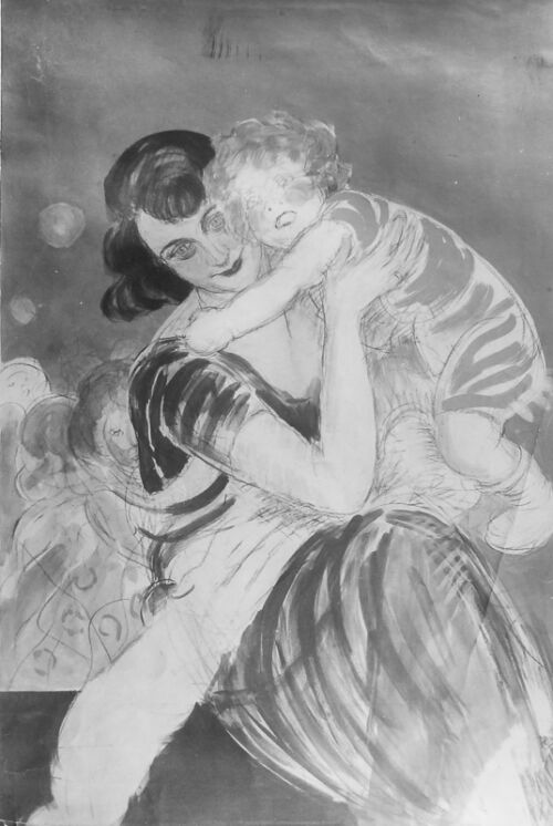 Photo d'esquisse publicitaire : Femme et l'Enfant