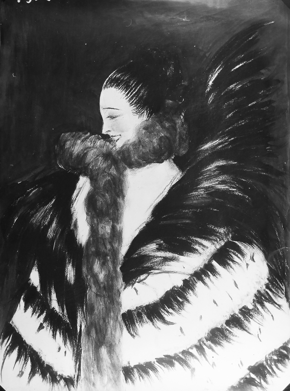 Advertising sketch photo: Furs