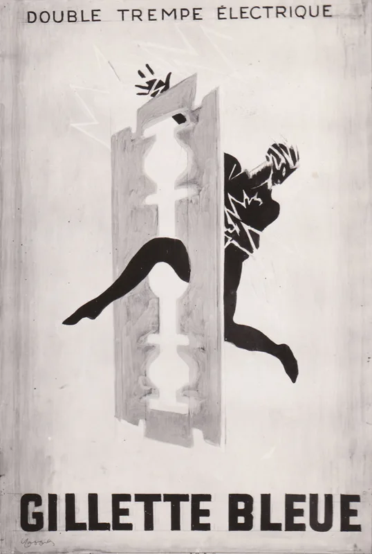 Advertising sketch photo: Gillette Blue