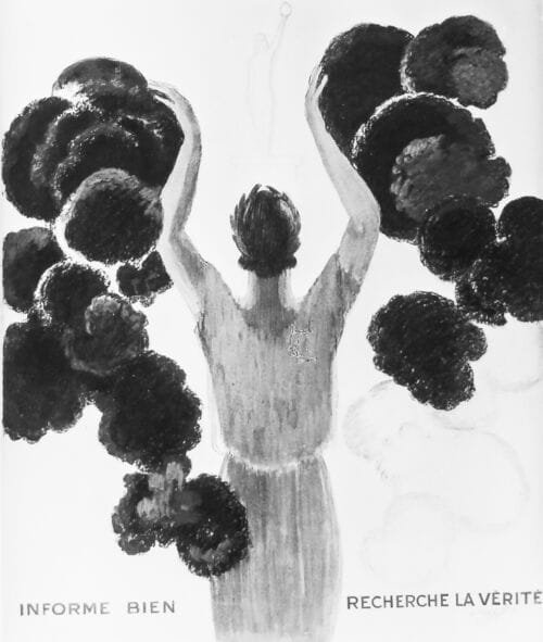 Photo d'esquisse publicitaire : Journal Le Temps