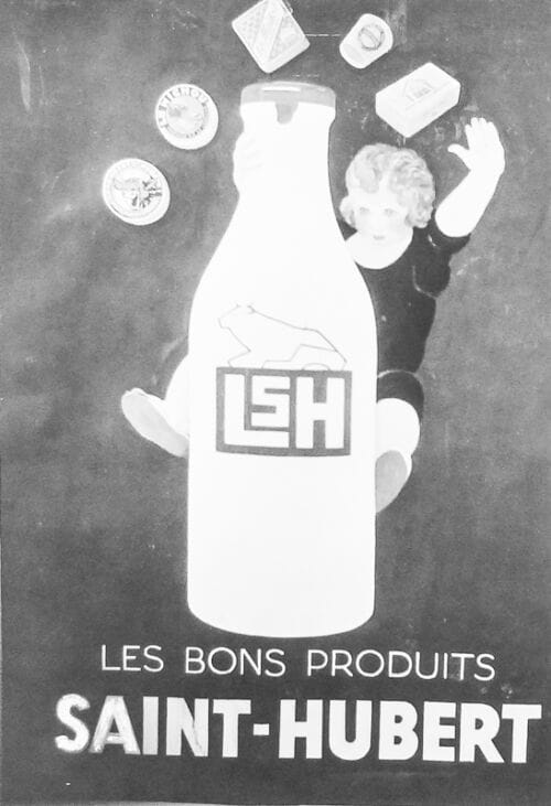 Photo d'esquisse publicitaire : Laiteries St-Hubert