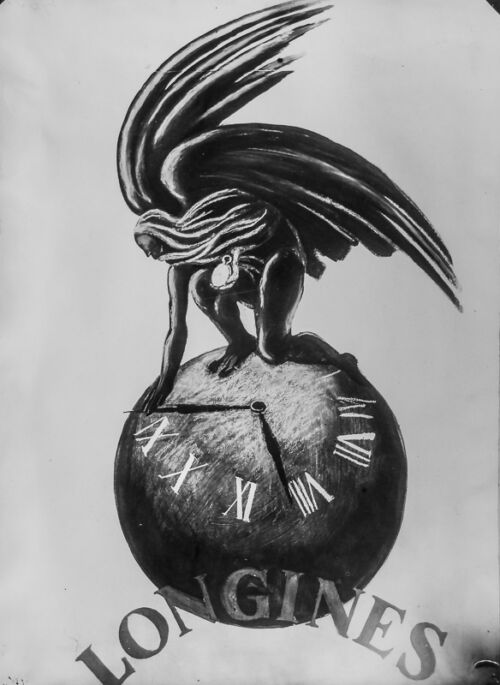 Photo d'esquisse publicitaire : Longines