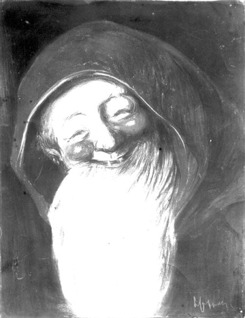 Photo d'esquisse publicitaire : Moine à la barbe