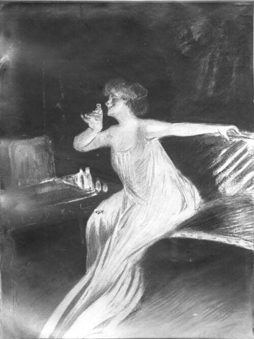 Photo d'esquisse publicitaire : Parfum