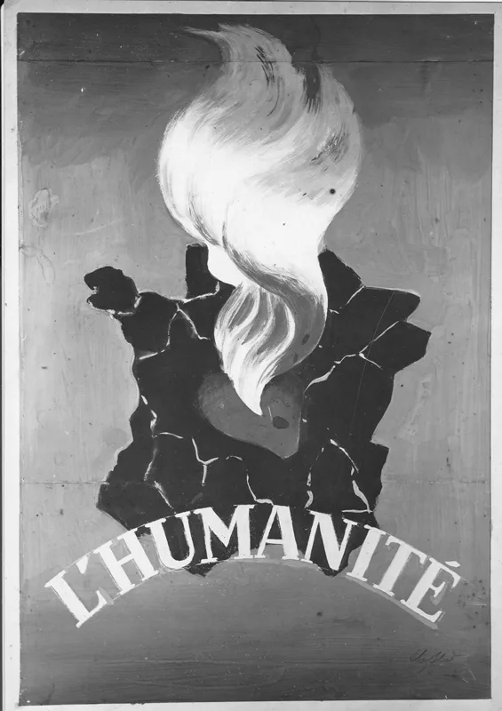 1932 - Une flamme sort d'un cœur placé au milieu de la France géographique. - Leonetto Cappiello