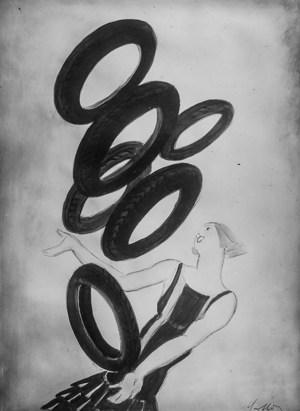 Photo d'esquisse publicitaire : Pneus