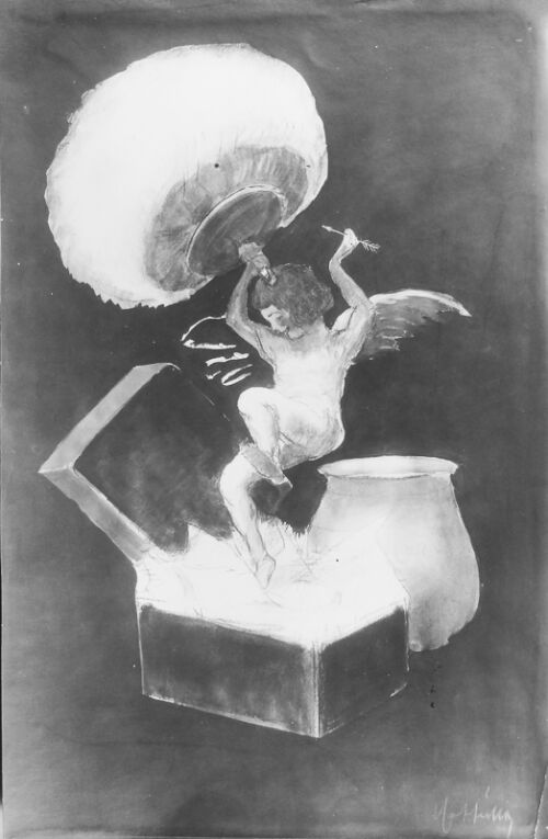 Photo d'esquisse publicitaire : Poudre et crème