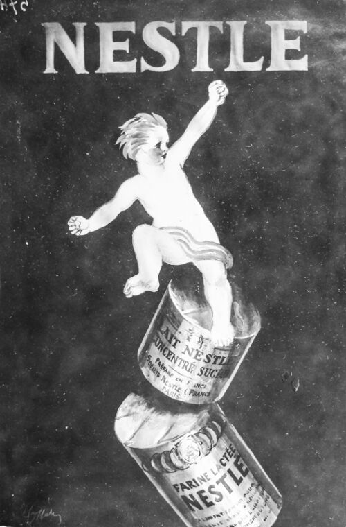 Photo d'esquisse publicitaire : Produits Nestlé