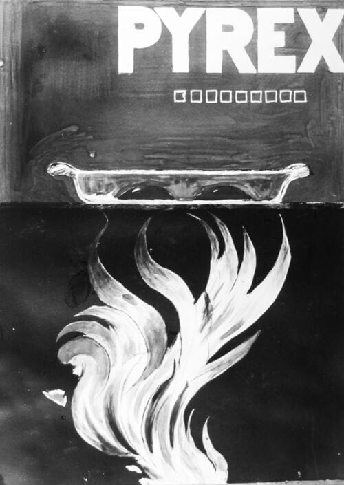 Photo d'esquisse publicitaire : Pyrex