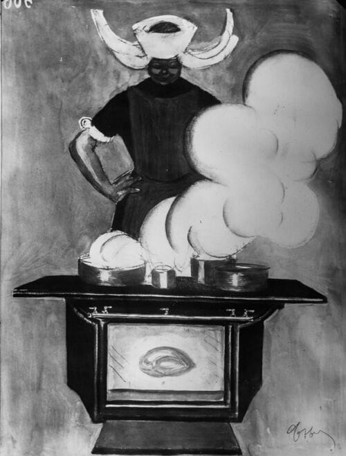 Photo d'esquisse publicitaire : Réchaud à gaz