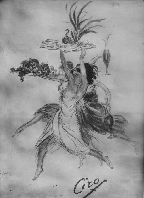 Photo d'esquisse publicitaire : Restaurant Ciro's