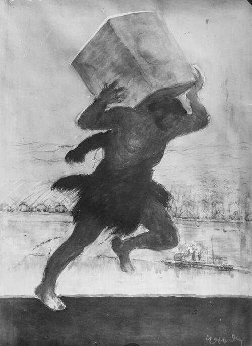 Photo d'esquisse publicitaire : Savon Hercule