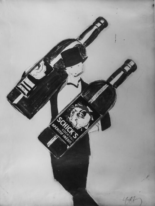 Photo d'esquisse publicitaire : Schick's Cocktail