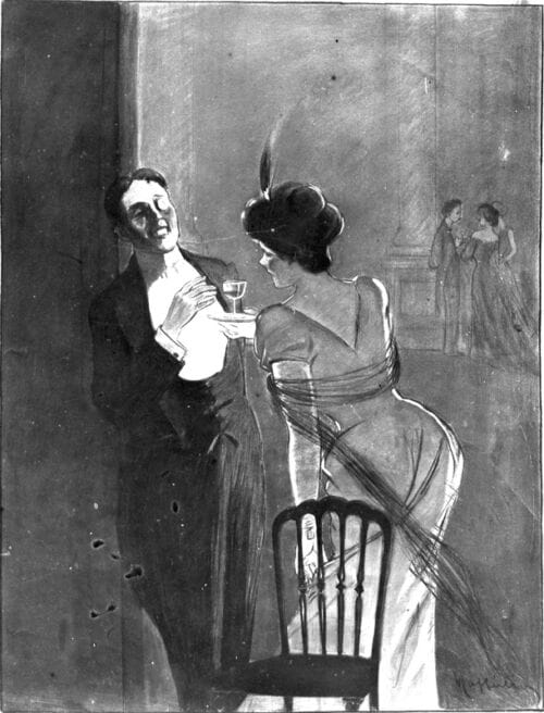 Photo d'esquisse publicitaire : Soirée mondaine